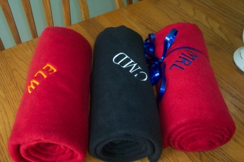 monogrammed blankets