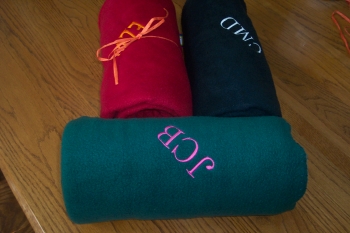 monogrammed blankets