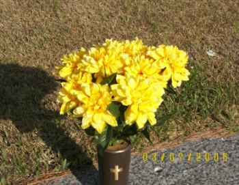 New Flowers for Dodie's grave