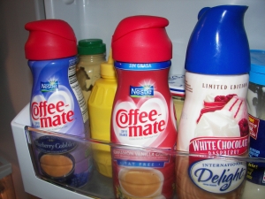 3 flavors of Coffee Creamer