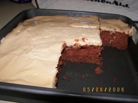 Applesauce Cake with Brown Sugar Cinnamon frosting