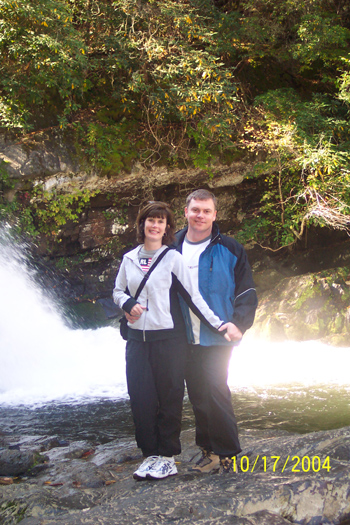 Tim and Stacy hiking in Gatlinburg 10/17/2004