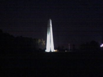 Obelisk at night