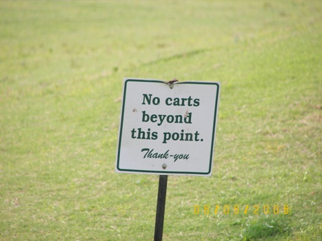 Golf Cart Sign