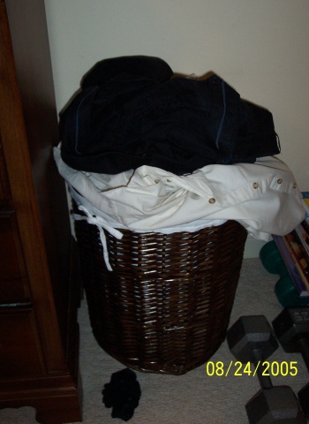 Hamper with Clothes Dumped on Top