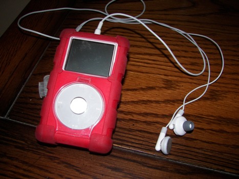 my Ipod with new Griffin Ear Jams