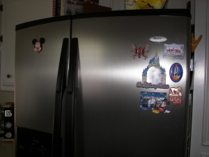 Front of the new Fridge, with magnets
