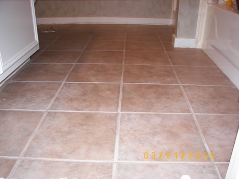 Master Bath after grout