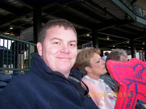Tim at the M-Braves game