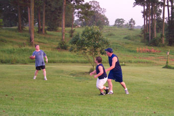 The guys playing football