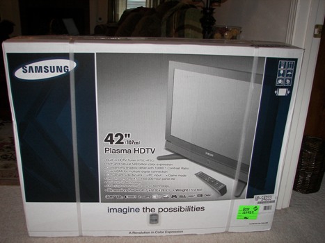 New TV in box
