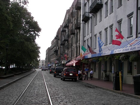 Factor's Row, just above the Riverwalk