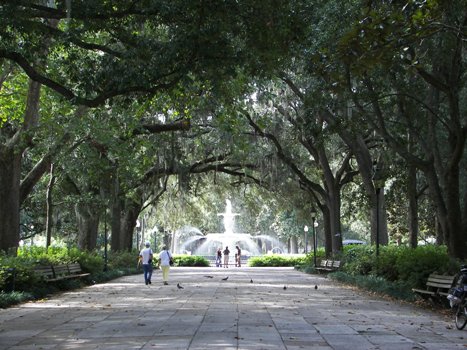 Forsyth Park in the Historic District of Savannah