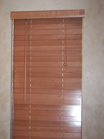 Wood Blind in master bath